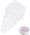 6pcs Silicone Stretch Lids Silicone Food Covers Reusable Food Lids Fit All Round Containers, Cups, Plates and Bowls, 6 Sizes (White)...