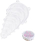 6pcs Silicone Stretch Lids Silicone Food Covers Reusable Food Lids Fit All Round Containers, Cups, Plates and Bowls, 6 Sizes (White)...