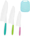 Toddler Knife Set 4-Piece with Cutting Board, Kids Knife Set for Real Cooking, Safe Serrated Edges, Comfortable Firm Grip, Kitchen Baking Knife Fo...