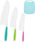 Toddler Knife Set 4-Piece with Cutting Board, Kids Knife Set for Real Cooking, Safe Serrated Edges, Comfortable Firm Grip, Kitchen Baking Knife Fo...