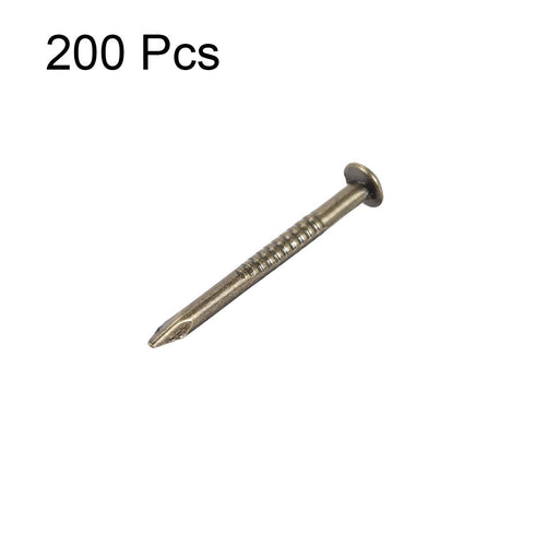 uxcell Small Tiny Hardware Nails Carbon Steel 1.5X19mm(DxL) for DIY Decorative Wooden Boxes Accessories Bronze Tone 200pcs...
