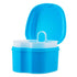 Denture Cup Dental Retainer Case Cleaning with Strainer Basket, Orthodontic Bath Box Mouthguard Storage Soaking Holder - Leak Proof and Lid Waterp...