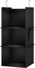Hanging Closet Organizer, 3-Shelf Closet Hanging Storage Shelves, Black...