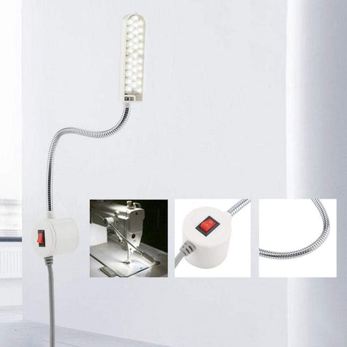 Fdit 30LED 2W Sewing Machine Light Working Lamp with Magnetic Base Switch Daylight LED Clamp Light Desk Lamp Multifunctional Flexible Lamp(US-Plug...