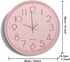 Maxspace Pink Wall Clock Silent Non-Ticking, 12in Analog Wall Clock in Battery Operated?Cute Decorative Clock for School Office Classroom Bedroom ...