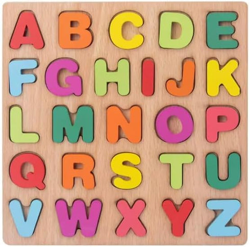 Wooden Puzzles for Toddlers, Wooden Alphabet Numbers Shape Learning Puzzles for +3 Year Old Kids Educational Toys for Boys Girls Gift...