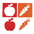 Colorations Fruit & Vegetable Shapes Stencils for Kids, 8 inches, Jumbo, Sturdy, Quality, Washable, Paint, Draw, Spray, Classroom, Arts & Crafts, ...