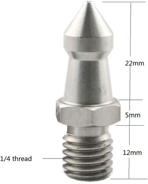 1 Piece 1/4 Inch Stainless Steel Foot Screw Camera Tripod Spikes Replacement Part for Monopod Tripod...