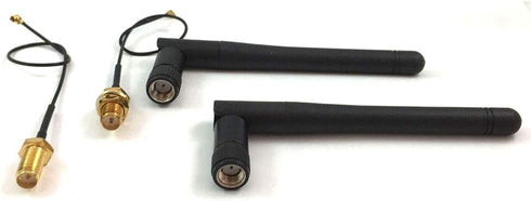 433mhz Antenna 3dbi Hotspot rp-Sma Male Connector with ufl ipx to rp-Sma Female Pigtail Antenna Wifi Cable 15cm ?pack of 2 ?...