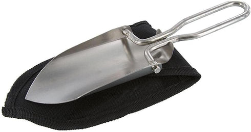 Stainless Steel Folding Trowel, Lightweight Mini Garden Trowel Great for Light Gardening and Camping, Comes in a Holster...