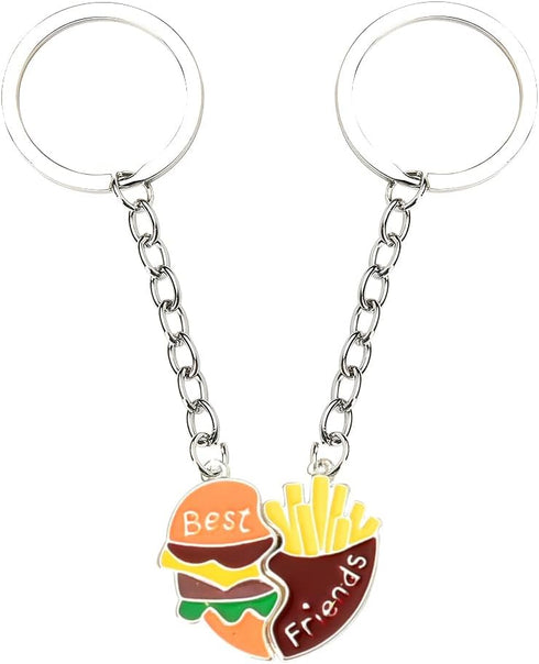 yaozeio Friendship Keychian Gift for Best Friend Bff Couples Avocado Hamburg Keychain for Husband Wife Gifts...