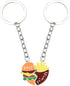 yaozeio Friendship Keychian Gift for Best Friend Bff Couples Avocado Hamburg Keychain for Husband Wife Gifts...