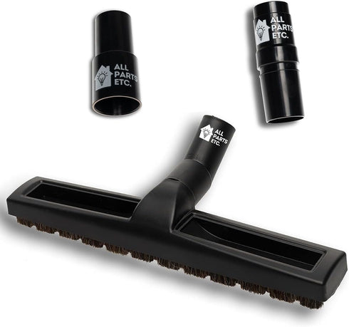 Vacuum Floor Brush Attachment, 14 Inch Brush for 1.25” Vacuum Accessories with Two Adapters for 1 3/8” & 1.5" Compatible with Shop Vac, Shark, Mie...