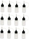HLLMX 12 PCS Plastic Squeezable Tip Applicator Bottle with Needle Tip Caps Glue Bottle Applicator for Paint Quilling Craft, Glue, Liquid, Alcohol ...