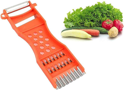 Vegetable Peeler,Saim Metal Scraper Fruit Grater Slicer Vegetable Peeler 7 in 1 Multifunction Kitchen Cutter Tool Orange 2 Pcs...