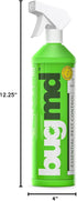 BugMD Empty Refillable Spray Bottle 32 oz. for Use Pest Control Essential Oil Concentrate (Sold Separately), Spray Bottle with 3 Sprays Modes...
