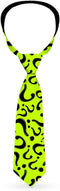 Buckle-Down Necktie Standard - Riddler ? Scattered Lime Green Black...