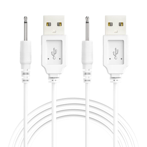 Bicmice USB DC Charging Cable 2.5mm DC Charger Cord 2.7Ft Replacement for Massager-2 Pack(White)......