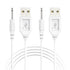 Bicmice USB DC Charging Cable 2.5mm DC Charger Cord 2.7Ft Replacement for Massager-2 Pack(White)......