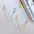 2pcs Brooches Pin for Men Lapel Pin Shirts Collar Chain Music Note Layers Tassel Chain Suit Collar Shirt Studs Lapel Stick Metal Crystal Chain Jew...