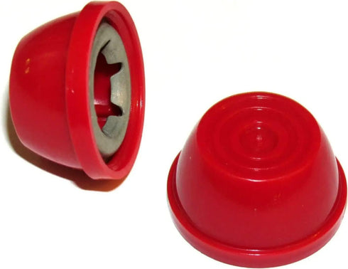 Hub Caps for Bike/TRIKES Compatible with Popular Red Wagon Brand - fits 3/8 Axle Diameter (Red)...