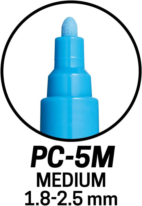 POSCA 153544858 2.5 mm Bullet Tip Waterbased Paint Marker - Assorted Colours (Pack of 4)...