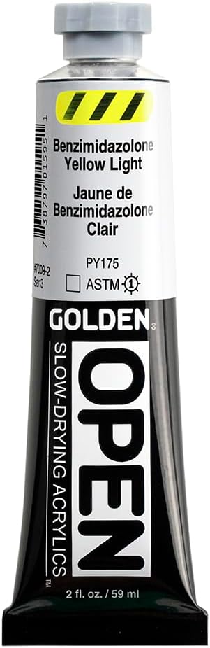 Golden Open Acrylic, 2 Ounce Tube, Benzimidazolone Yellow Light (7009-2)...