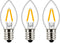 C7 Edison 1.5W Equivalent to 15 Watt Incandescent LED Filament Mini Night Light Bulbs - E12 Candelabra Base 2700K Warm White for Home Decorate 150...