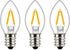 C7 Edison 1.5W Equivalent to 15 Watt Incandescent LED Filament Mini Night Light Bulbs - E12 Candelabra Base 2700K Warm White for Home Decorate 150...