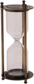 Retro Metal Sandglass Empty Hourglass Sand Timer Without Sand for Home Office Decoration (Bronze - L)...