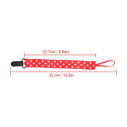 Universal Pacifiers Leash, Baby Pacifier Clips Safety Universal Teething Toys Holder Leash Pacifiers Holder for Travel for Infants Toddlers(Red do...