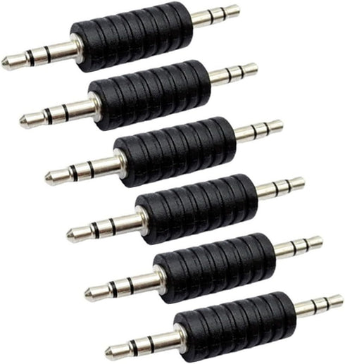 6 Pack 3.5mm Jack to 3.5mm Audio Male Adapter Connectors...