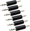 6 Pack 3.5mm Jack to 3.5mm Audio Male Adapter Connectors...