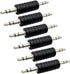 6 Pack 3.5mm Jack to 3.5mm Audio Male Adapter Connectors...