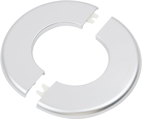 4 Pcs Wall Split Flange, ABS Round Self-Adhesive Escutcheon Plate Buckles Design for 2.5"/64mm,Silver...