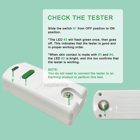 Grounding Continuity Tester Kit Use to Test The Continuity and Effectiveness of Grounding Sheets, Pillowcases, Mats, Pads with 15ft Grounding Cord...