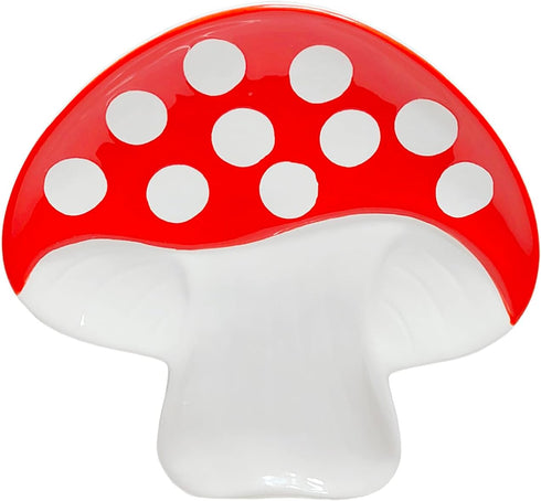 Mushroom Spoon Rest for Stove Top Cute Ceramic Spoon Holder for Kitchen Counter Utensil Rest Mushroom Kitchen Decor (Red)...