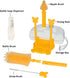 Baby bottle brush, EMTSEB 6 in 1 Bottle Cleaning Brush Set with Silicone Bottle Brush, Straw Brush, Nipple Brush, Soap Dispenser, Storage Box, Dry...