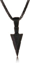 Arrowhead Pendant Necklace, Stainless Steel Spearpoint Necklace for Men Biker Streetwear Costume Jewelry...