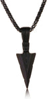 Arrowhead Pendant Necklace, Stainless Steel Spearpoint Necklace for Men Biker Streetwear Costume Jewelry...