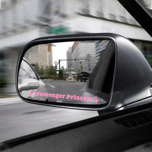 BoAn 3 Pack Passenger Princess Stickers,Rearview Mirror Decal, Vinyl Decal,Car Mirror Decal,Cute Car Sticker...