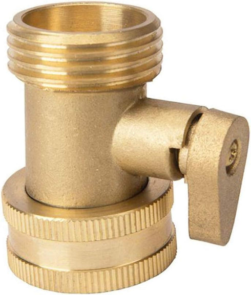 2 Pack Garden Hose Brass Shut Off Valve, 3/4'' Thread Heavy Duty Water Hose Connector Shutoff Ball Valve Faucet Hose Adapter...