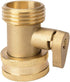 2 Pack Garden Hose Brass Shut Off Valve, 3/4'' Thread Heavy Duty Water Hose Connector Shutoff Ball Valve Faucet Hose Adapter...