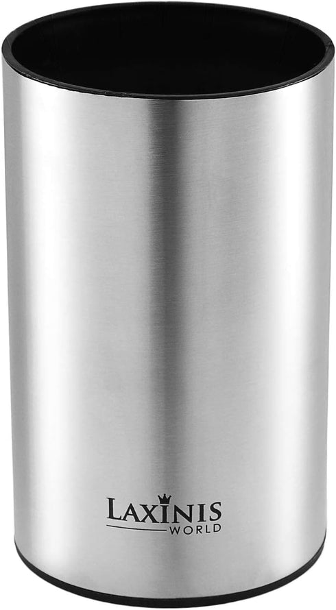 Stainless Steel Kitchen Utensil Holder, Kitchen Caddy, Utensil Organizer, Round Shape Utensils Crock, 7" by 4.3" (utensils not included)...