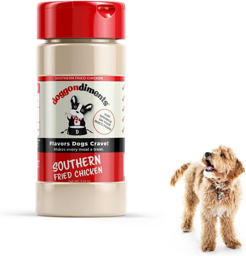 Southern Fried Chicken Flavor Dog Food Topper, Fun People Food Flavors, Powder, Dog Condiments for Meals, Dog Food Toppers for Dogs for Small & La...