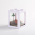Small Fish Tank, Mini Betta Fish Tank Stackable Cube Tank with Fish Tank Decor, Ant Feeding Case Mini Reptile Row Box (White)...