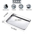 2 Pack Stainless Steel Tray Non Toxic Heavy Duty Thickening Pan for Kitchen Baking, Lab Instrument, Dental, Medical Surgical Instrument, Pet Treat...