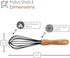 10" Silicone Whisk with Wood Handle - Black Whisk Head, Perfect for Pancake Batter, Eggs, Cake Mix, Blending, Gravy and Sauces...