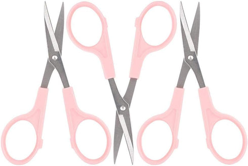 3pcs Small Embroidery Curved Scissors Cutting Shears for Crafting, Sewing, Dressmaking, Fabric, Cotton, Cloth, Office, Home...