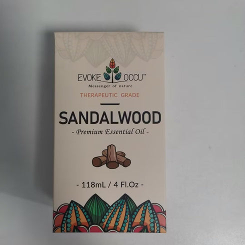 EVOKE OCCU Sandalwood Essential Oil 4 Fl Oz, Pure Sandalwood Oil for Diffuser Candle Soap Making - 118ml...